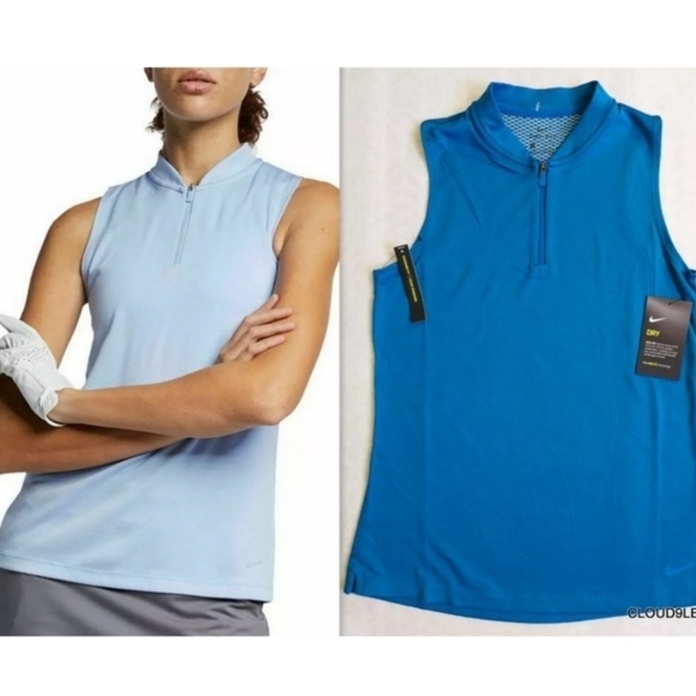 NIKE GOLF Sleeveless BLADE 1/4 Zip Neck Polo Top AJ5227-301 Size XXL NEW